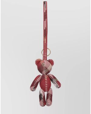 Burberry Fabric Teddy Bear Keyring Case - White