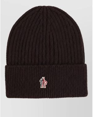 Moncler Ribbed Wool Beanie - Black