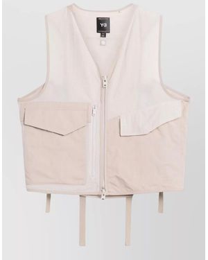 Y-3 Vest Adjustable Straps Front Pockets - Natural