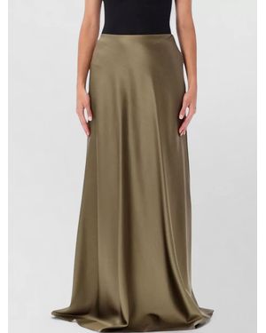 Ralph Lauren Acetate Masina Maxi Skirt - Brown