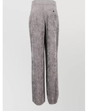 Emporio Armani Ribbed Velvet Trousers - Grey