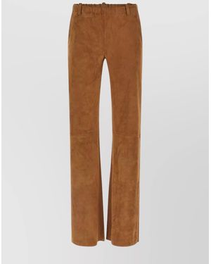 Stouls Pants With Side And Back Pockets - Brown