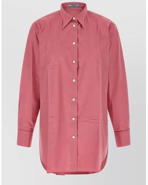 Prada Poplin Oversized Shirt - Pink