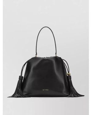 Etro Kalispera Medium Bucket Bag Shoulder Strap - Black