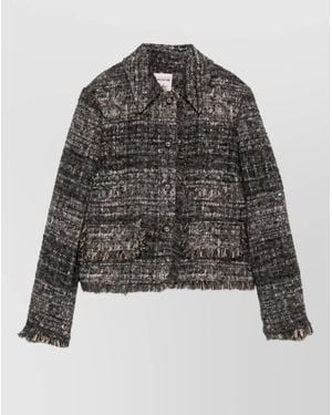 Semicouture Bouclé Single-Breasted Jacket - Black