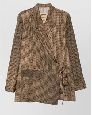 Uma Wang Khloe Tailored Jacket And Wide Leg Trousers - Brown