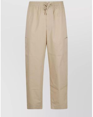 KENZO Cotton Straight-Leg Cargo Trousers - Natural