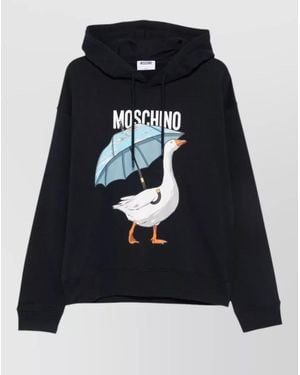 Moschino Cotton Crewneck Hoodie - Black