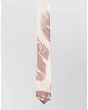 Alysi Silk Printed Tie - Pink