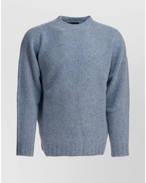 Beams Plus Wool Crewneck Jumper - Blue