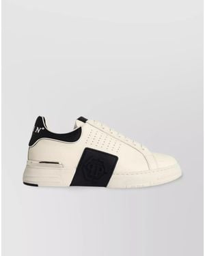 Philipp Plein Leather Low-Top Trainers - Multicolour