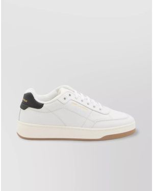 Saint Laurent Leather Low-Top Trainers - White