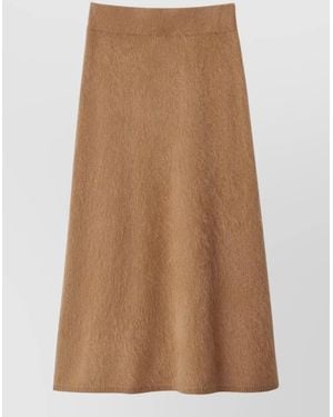 Lisa Yang Cashmere Asta Midi Skirt - Brown
