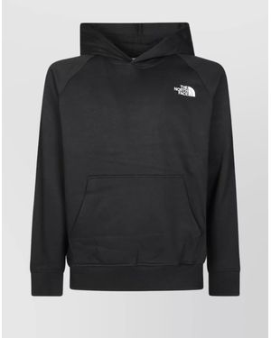 The North Face Raglan Hooded Sweater Kangaroo Pocket - Black