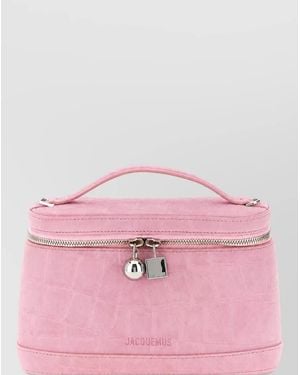 Jacquemus Le Petit Vanity Leather Clutch Bag - Pink
