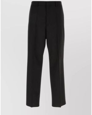 Valentino Garavani Virgin Wool Tailored Trousers - Black