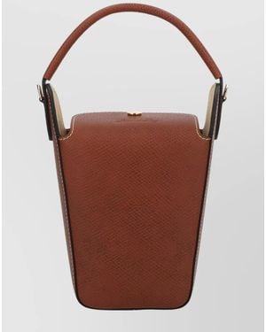 Longchamp Leather Crossbody Bag - Brown