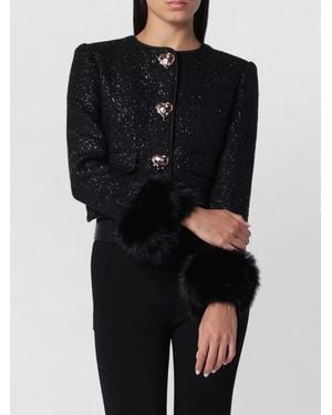Self-Portrait Fitted Jacket - Black