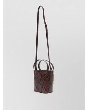 Chloé Spin Leather Bucket Crossbody Bag - White
