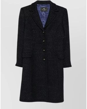 Etro Wool Coat - Blue