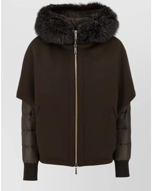 Moorer Pegaso Polyester Hooded Down Jacket - Black
