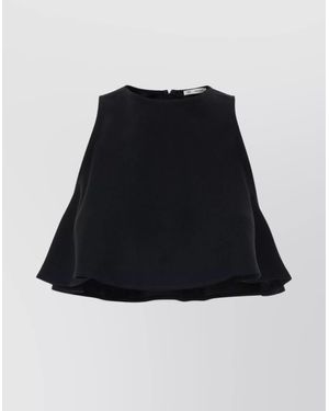 Ami Paris Flared Top - Black