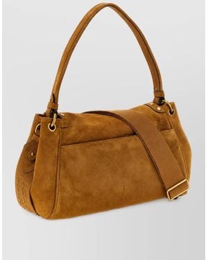 Isabel Marant Na Na Leather Clutch Bag - Brown