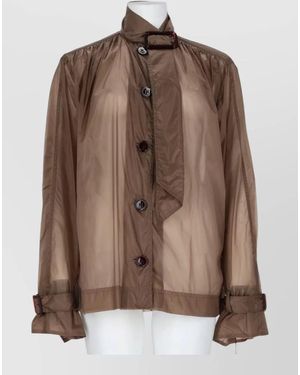 Saint Laurent Nylon Blouse - Brown