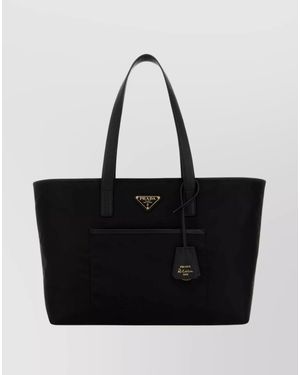 Prada Na Recycled Polyamide Shoulder Bag - Black