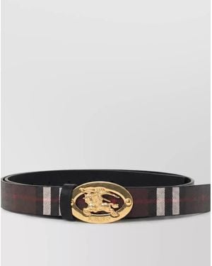 Burberry Reversible Check Belt - Grey