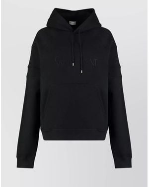 Saint Laurent Cotton Hoodie - Blue