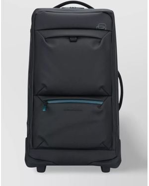 Piquadro Recycled Fabric 2-Wheel Trolley Bag - Black