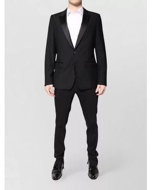 Dolce & Gabbana Wool Silk Slim-Fit Single-Breasted Suit - Black