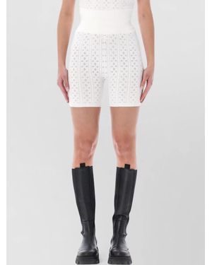 JW Anderson Pointelle Knit Fitted Cycling Shorts - White
