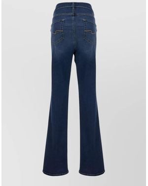 7 For All Mankind Denim Trousers Belt Loops Back Pockets - Blue