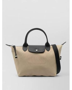 Longchamp Tote Bag Adjustable Strap Top Handle - Metallic