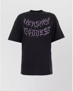 Versace Goddess Oversized T-Shirt - Black