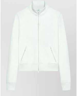 Courreges Signature Track Jacket High Collar - White