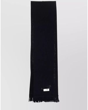 MM6 by Maison Margiela Ribbed Wool Scarf - Blue