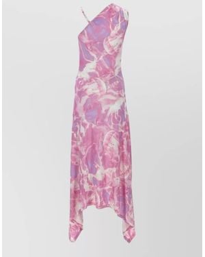 Versace Jeans Couture Sleeveless Printed Slim-Fit Midi Dress - Pink