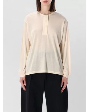 Studio Nicholson Rutas Long Sleeve Crew Neck Top - White