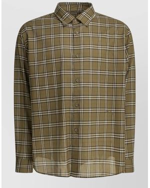 Burberry Radmar Check Long Sleeve Shirt - Green