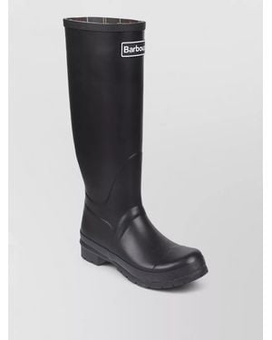Barbour Abbey Rubber Sole Slip Resistant Tall Boots Waterproof - Black
