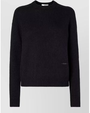 Fendi Cashmere Ribbed Long-Sleeve Jumper - Blue