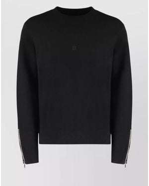 Givenchy Ribbed Wool Crew-Neck Jumper - Black