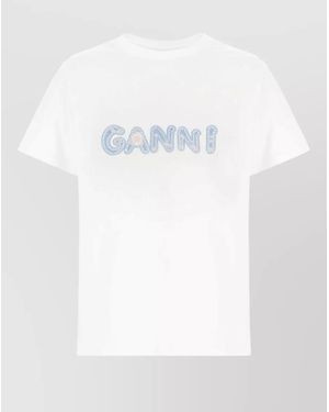 Ganni Cotton T-Shirt - White