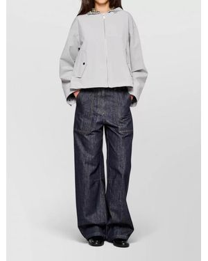 OOF WEAR Hooded Parka Two Layer Design Coat - White