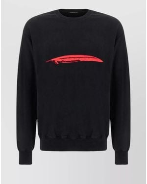 Ann Demeulemeester Cotton Printed Loose-Fit Sweatshirt - Blue
