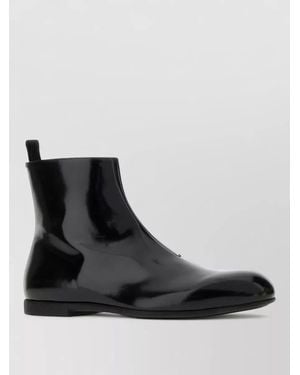 Jil Sander Leather Ankle Boots - Black