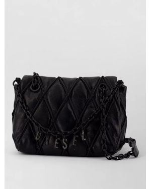 DIESEL Charm-D Medium Shoulder Bag - Black